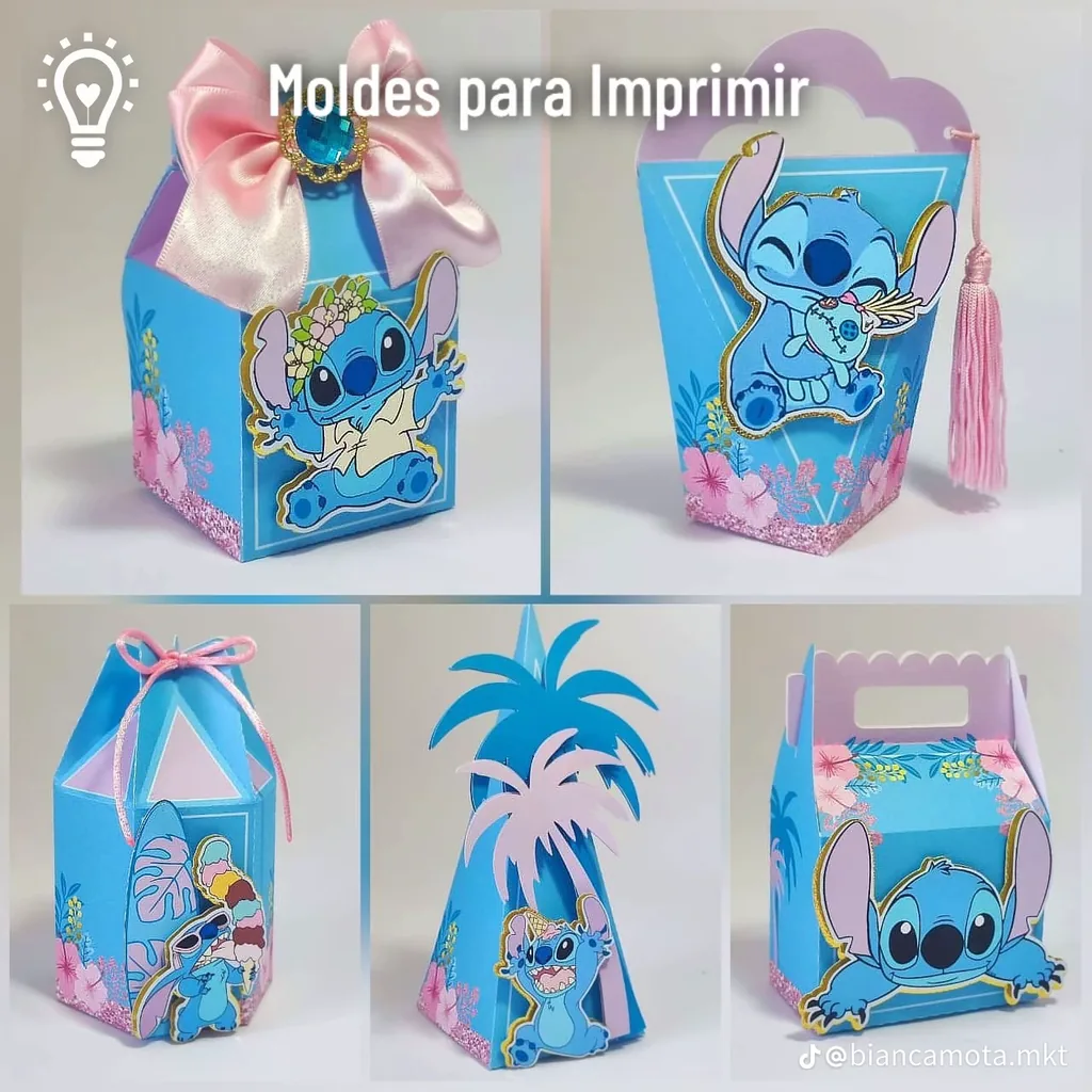 Kit de moldes Stitch para festa infantil