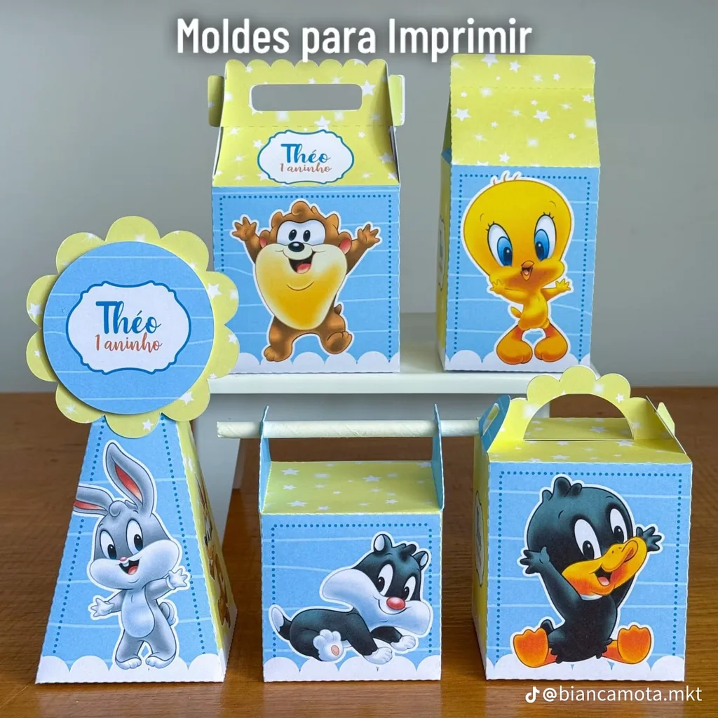 Kit de moldes Looney Tunes Baby para festa infantil