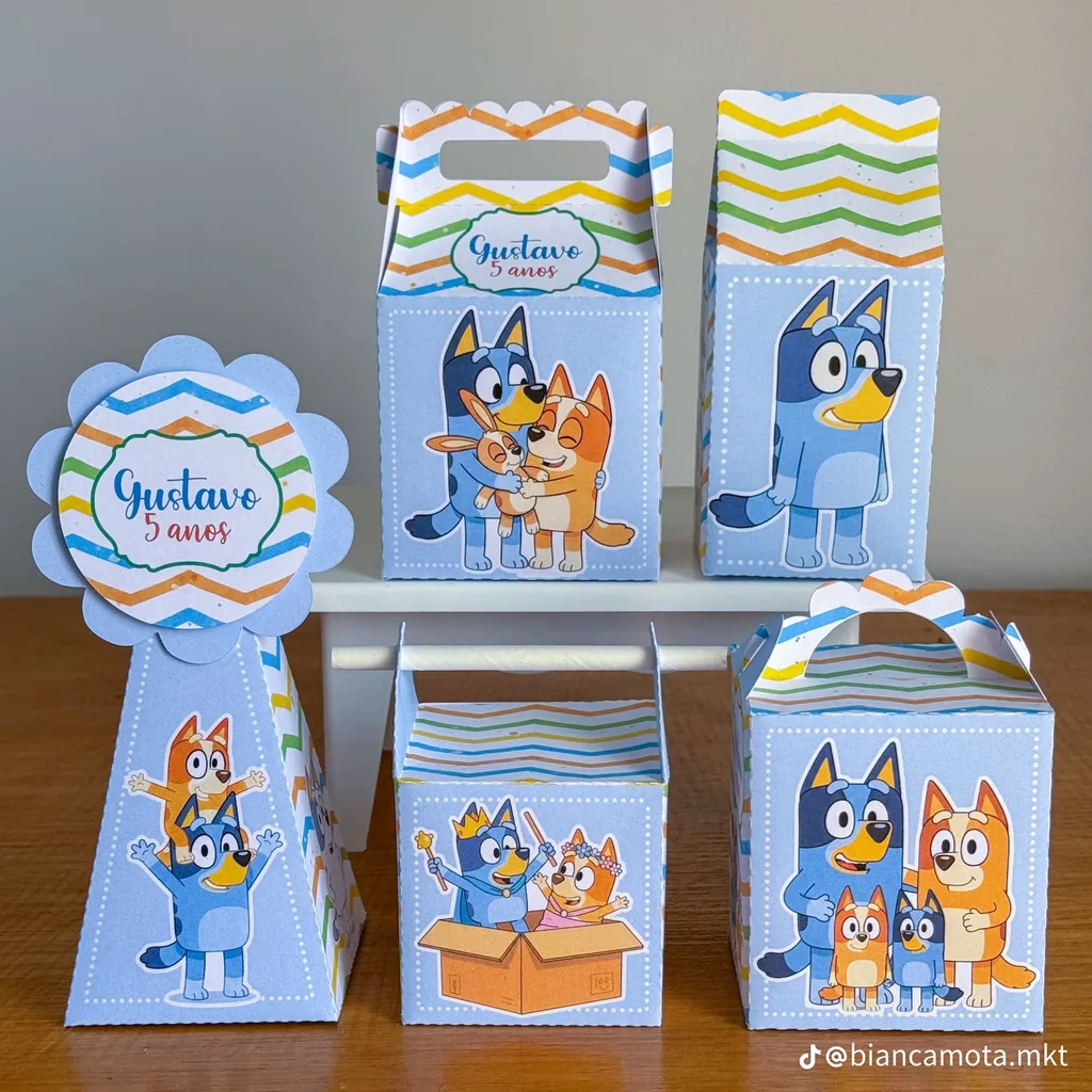 Kit de moldes Bluey para festa infantil