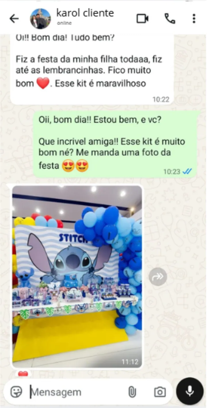 Depoimento real de cliente no WhatsApp 1
