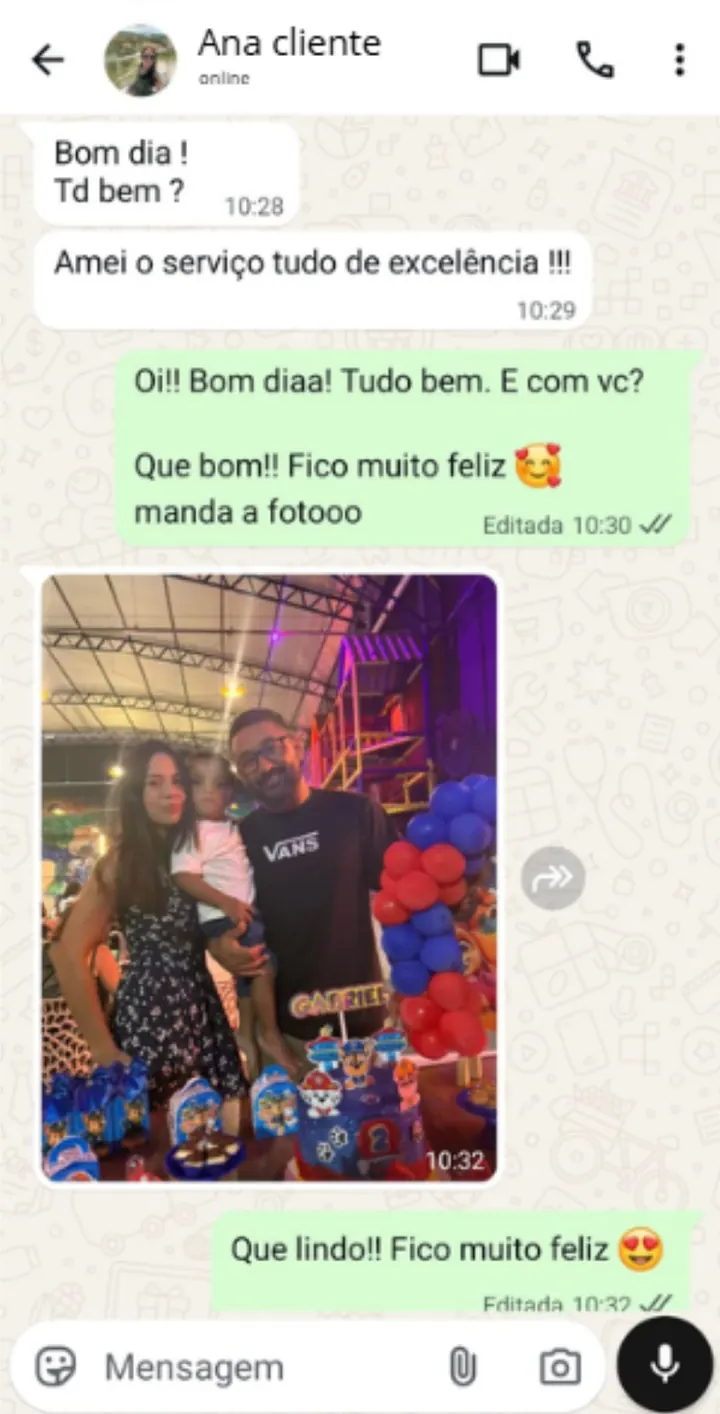Depoimento real de cliente no WhatsApp 3